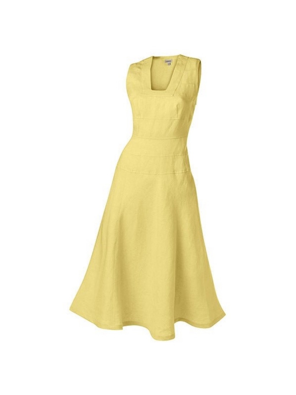 J. Peterman 100% Linen Dress Sleeveless Lined Back Zip